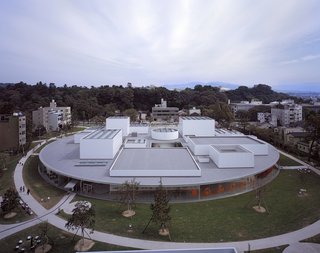 Spare and round, the 21st Century Museum of Contemporary Art in Kanazawa, Ishikawa, Japan is from 2004.
