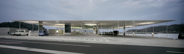 Another humble building in the face of a lovely landscape, the Naoshima Ferry Terminal in Naoshima, Kagawa, Japan was completed in 2006.