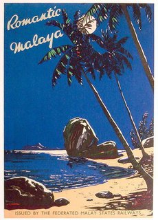 Friday Finds 4.2.2010 - Photo 3 of 4 - Travel poster of Malaya printed in the 30s, issued by the Federated Malay States Railways, Kuala Lumpur.