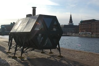 In the meantime, Kronick and the designers are working on a few extra bells and whistles before its public unveiling -- including GPS navigation, a roof deck, extra interior storage, a bathroom module, and battery monitoring (to easily check how much longer it can walk).