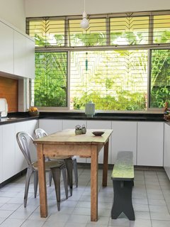 Light pours in through the kitchen.
