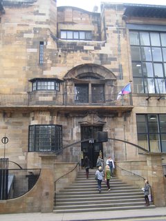 Scotland: Day 4 - Photo 11 of 11 - It was a bit tough to get a good shot of the full facade, here's the entry to the Glasgow School of Art.