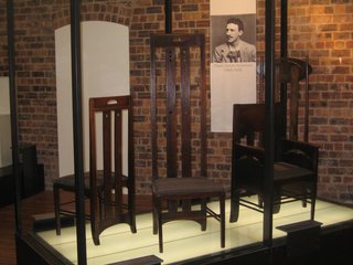 Scotland: Day 4 - Photo 5 of 11 - There is a little gallery of Mackintosh's furniture at the GSA. They have the largest collection in the world at over 200 pieces, but only a fraction of that are on display.