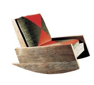 Espasso at Steven Alan - Photo 1 of 10 - As with all his pieces, Carlos Motta crafts the Asturias line, which includes an armchair, sofa and rocking chair, out of reclaimed and demolition wood. Designed in 2001, the chair is meant for both indoor and outdoor use.