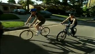 Preview: Ed Begley, Jr. - Photo 4 of 5 - In a still from the show Living with Ed, Begley takes a fan on a bike ride.