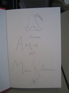 Artist Maira Kalman at the CJM - Photo 4 of 4 - I asked Maira to sign my copy of The Elements of Style and she made this charming little drawing of a hat for me!