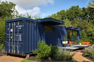 Poteet describes the space as "unbearably hot" before he used spray-foam insulation between the exterior walls and the interior bamboo. "Now it’s the equivalent of a steel ice chest," he says.