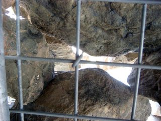The Stealth Winery - Photo 3 of 9 - A close-up view of the wire cages, which are called gabions.