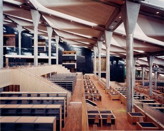 SFMoMA Expansion Predictions - Photo 4 of 5 - The interior of the Alexandria Library in Alexandria, Egypt. Photo by James Willis, courtesy Snøhetta and SFMoMA.