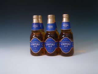 Empire Ale beer label, created by East Carolina University graphic design and wood design student Mario Paredes.
