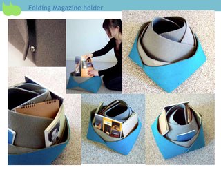 Folding Magazine Cube, by School of Art Institute of Chicago designed object student Zhe Zhang.