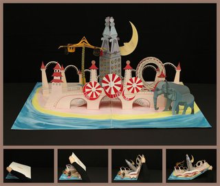 Maggie Lee, an industrial design student at Pratt, designed a pop-up book of Luna Park in Coney Island, circa 1907