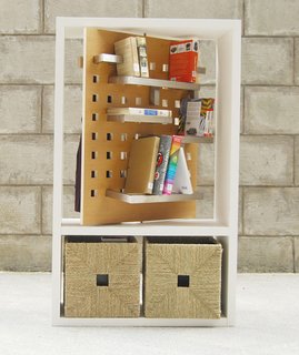 Sherry An, a student at Pratt, designed a rotating bookshelf meant to facilitate sharing between neighbors