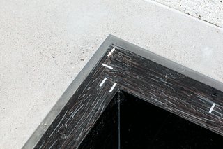 A detail of the basin Atherton made for the kitchen.
