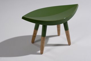 Industrial Design: Atelier Takagi - Photo 5 of 6 - This little stool was made for milking, with maple legs and leafy seat.