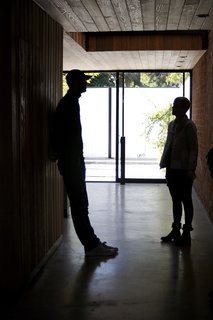 Hollywood Renovation: Week 1 - Photo 5 of 9 - Alan Koch and Rebecca Rudolph contemplating how to design the workspace.