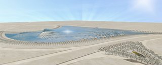 Winning a third place mention from the jury, "Solaris" represents one of the more pragmatic design entries. Acting as a sort of solar canopy, this renewable energy structure was developed in collaboration with Livermore, California-based solar technology compnay Cool Earth. Unlike the more conceptual submissions, "Solaris" is based on existing technologies, so in theory, it’s ready to be built and generate enough energy to power the country of Chad per year.<br><br>Design by: Hadrian Predock, John Frane, Chris Schoeneck, Johanna Beuscher, and Heinrich Huber (Predock Frane Architects)