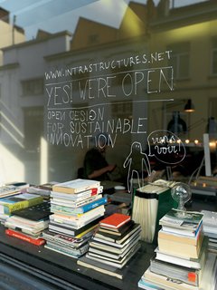 Kind of New - Photo 13 of 15 - The couple's office is located in a small storefront space just around the corner from their apartment. Their "library" is kept in the window.