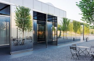 The new 120,000-square-foot wing at the North Carolina Museum of Art (2010)is filled with daylit exhibition galleries and accessed by four different doors, enabling visitors to move easily between the galleries and surrounding gardens.<br><br>Don't miss a word of Dwell! Download our FREE app from iTunes, friend us on Facebook, or follow us on Twitter!