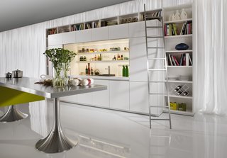 Philippe Starck's modern Library Kitchen won an imm Cologne 2011 Interior Innovation Award.