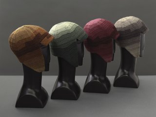 Art and Fashion by Sonia Delaunay - Photo 3 of 15 - Driving caps, France, 1924–28. Silk and wool embroidery on cotton. Musée de la Mode de la Ville de Paris, Galliera. © L & M SERVICES B.V. The Hague 20100623.