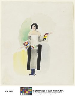Art and Fashion by Sonia Delaunay - Photo 12 of 15 - Robe poème no. 1328, designed by Sonia Delaunay, France, 1923. Watercolor, gouache, and pencil on paper. Museum of Modern Art, New York. © L & M SERVICES B.V. The Hague 20100623. Photo: © The Museum of Modern Art/ Licensed by SCALA/ Art Resource, NY.