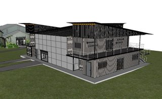 The design for Epic Software's Creative Co-Op was budget-conscious (the projected cost is $175,000 to $200,000) and reflects a DIY sensibility. The structure was first conceived using Google Sketchup—a free design tool. Photo ©2011 epic software group, inc.