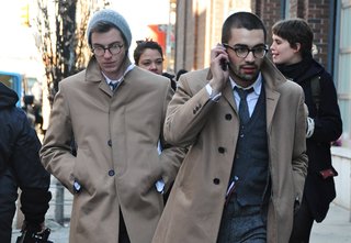 A street scene taken during New York Fashion week, as photographed by GQ.