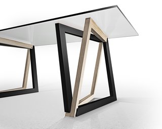 QuaDror Unveiled at Design Indaba - Photo 1 of 6 - Dror Benshetrit didn't set out to reinvent the wheel—er, joint—when considering aesthetic solutions for interlocking corners. "I really wanted it to look super balanced and equal," he says. "It was just laying out a little experimentation in 'What if.' What if they have this strange cut and they sat next to each other."