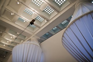 The exhibit will include two video pieces showing time-lapse videos of the nearly four-week construction process. "The way things are made and craftsmanship is an important part of our practice," Rozen explains. Using a ceiling-mounted tracking system, a single camera moved at a pace of about three feet every working hour to capture the build.