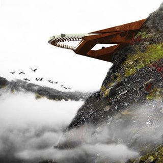 Canadian firm Sturgess Architecture's rendering of their viewing platform in Alberta.