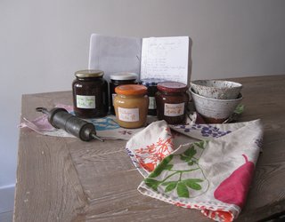 Creamy Banana Jam - Photo 1 of 2 - A selection of Carlos Mayor and Antoine Leonetti's homemade jams, their recipe journal, and bowls by Caroline Chevalier.