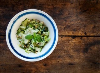 Heidi's Summer Squash Salad with Parmesan and Pine Nuts.
