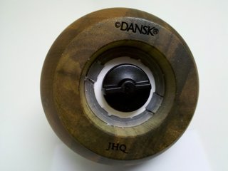 Reissued: Jens Quistgaard Mills - Photo 4 of 6 - Each mill is marked with both the Dansk name and Quistgaard's initials.