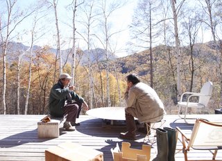 Weekends at the retreat are relaxed, consisting mostly of chopping firewood or sitting around the fire pit on the deck.