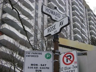 Outside Alexis Leino's Toronto apartment.