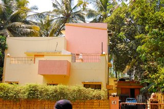 Yet another example of Pune's pastel-colored homes.