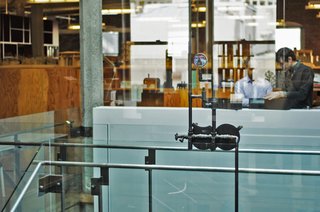 A view from the conference room to the open floor plan of the Olson Kundig Architects offices.