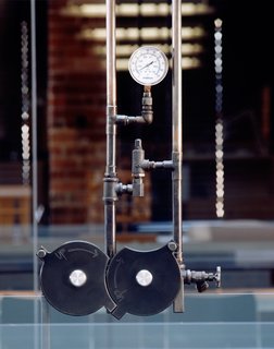 The gizmo that operates the office skylight. Photo by Benjamin Benschneider.
