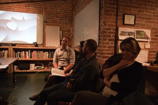 72 Hour Urban Action - Photo 2 of 6 - Halbrecht answers questions after screening the video. Photo by Søren Schaumburg.