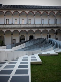 Zaha Hadid's Milan Installation - Photo 1 of 5 - The tiles shift color from 'milk white' to 'coffee black.'
