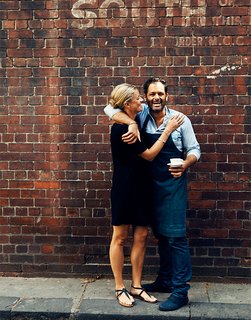 The owners of Liaison Cafe are about as affectionate and warm with their customers as this photo would have you believe.