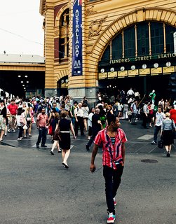 Flinders Street Station, just near Federation Square and St. Paul's Cathedral, is one of the city's main transit hubs.