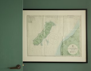 Bach to the Beach - Photo 27 of 30 - A topographic map of Kapiti Island hangs in the tower.