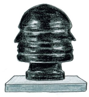 Un'Introduzione al Disegno Italiano - Photo 9 of 61 - 1933<br><br>Renato Giuseppe Bertelli completes his sculpture <br><br>Profilo del Duce.
