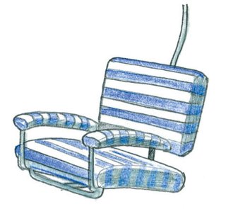 Un'Introduzione al Disegno Italiano - Photo 14 of 61 - 1940<br><br>Franco Albini designs Seggiovia chair.