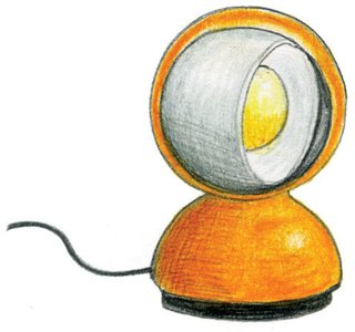 Un'Introduzione al Disegno Italiano - Photo 31 of 61 - 1966<br><br>Vico Magistretti designs Eclisse lamp for Artemide.