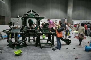 Preview: Modern Lifestyle Lounge - Photo 1 of 2 - Kids and parent gave Gregg Fleishman's Playgoda a spin at Dwell on Design 2010. Fleishman will have another structure on display this year.