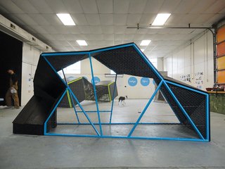 If You Build It, They Will Cluck - Photo 1 of 3 - Inspired by Bucky Fuller’s geodesic domes, the team behind Coopus Maximus arranged plywood between six metal hinges according to a prototype originally built in cardboard.