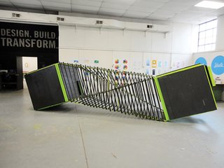 If You Build It, They Will Cluck - Photo 2 of 3 - Chicktopia’s twisting run is made from reclaimed tobacco sticks.